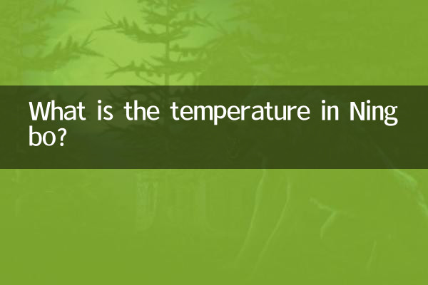 닝보의 기온은 무엇입니까?