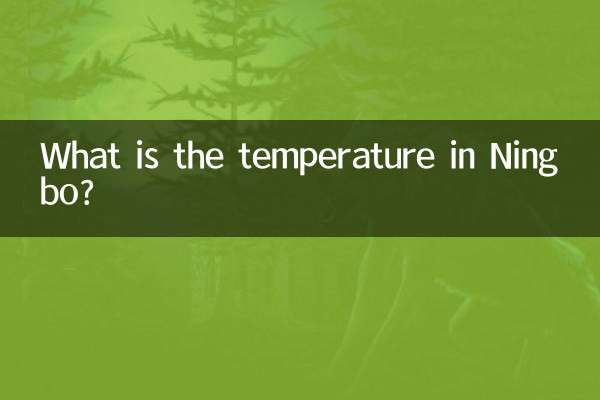 닝보의 기온은 무엇입니까?