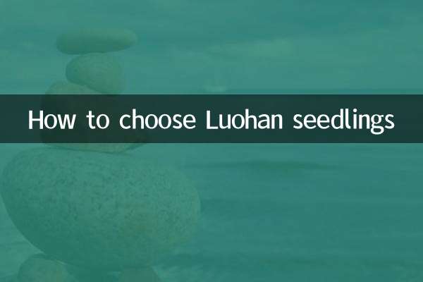 나한모종 선택방법