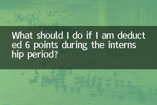 Cosa devo fare se mi vengono detratti 6 punti durante il periodo di stage?