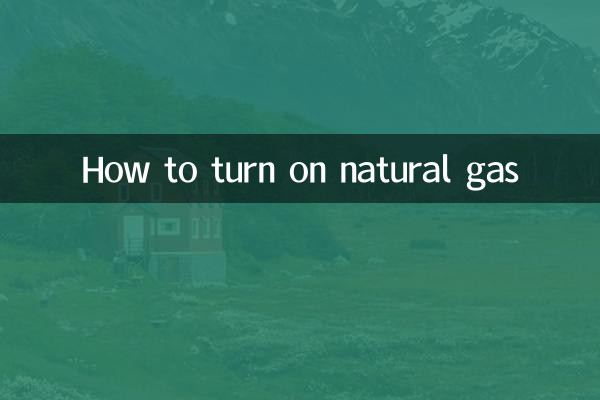 천연가스를 켜는 방법