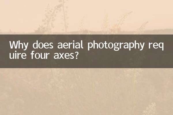 Perché la fotografia aerea richiede quattro assi?