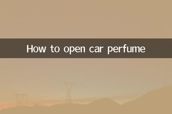 How to open car perfume