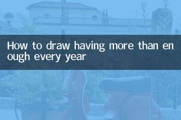How to draw having more than enough every year