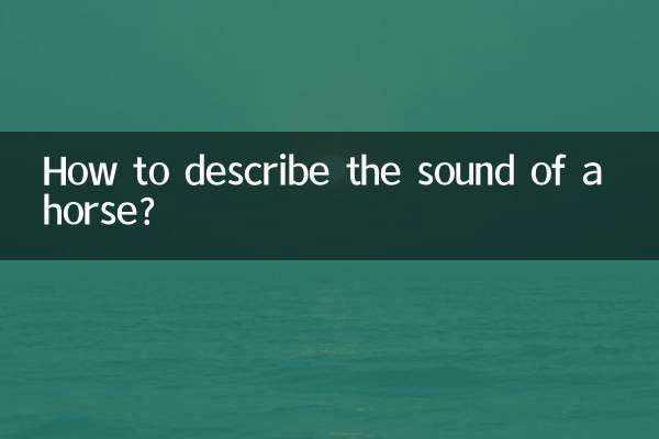 How to describe the sound of a horse?