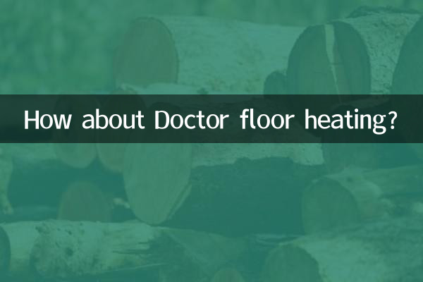 ¿Qué tal la calefacción por suelo radiante Doctor?