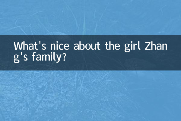 ما الجميل في عائلة الفتاة تشانغ؟