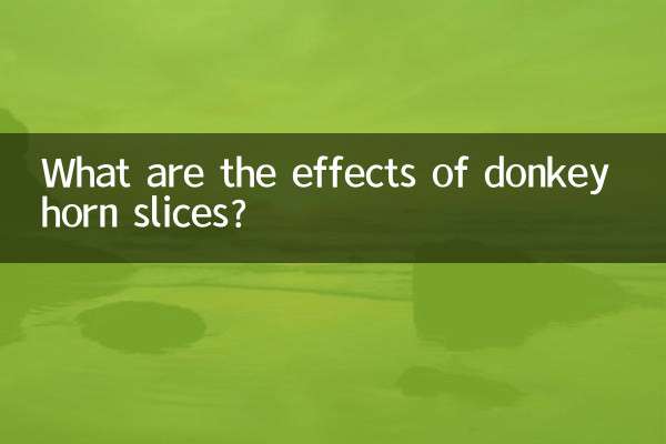 Quais são os efeitos das fatias de chifre de burro?
