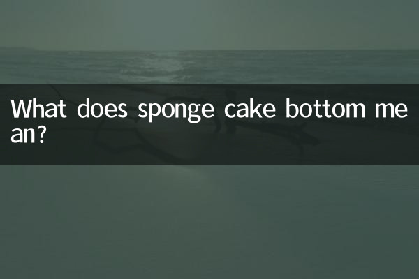 スポンジケーキの底ってどういう意味ですか？