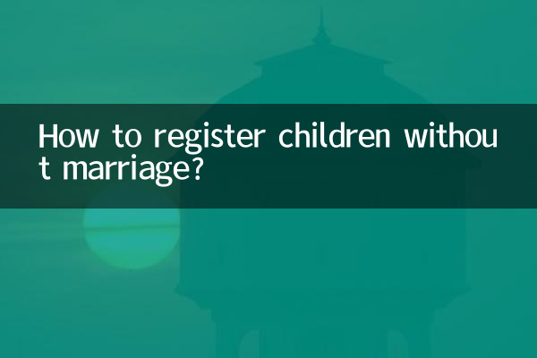 Come registrare i bambini senza matrimonio?