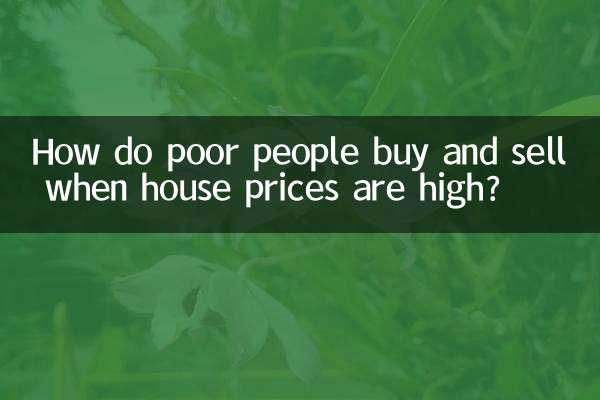 ¿Cómo compran y venden los pobres cuando los precios de la vivienda son altos?