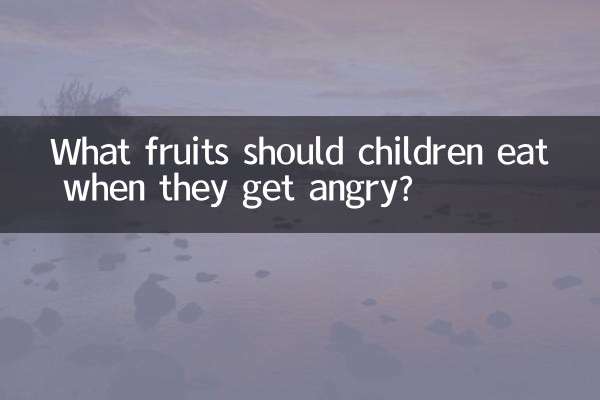 ¿Qué frutas deben comer los niños cuando se enfadan?