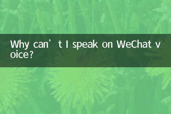 Why can’t I speak on WeChat voice?
