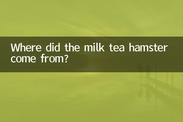 밀크티 햄스터는 어디서 왔나요?