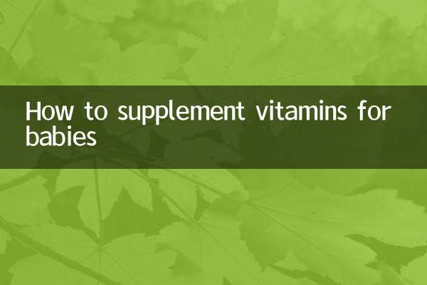 Cómo suplementar vitaminas para bebés