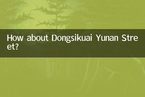 How about Dongsikuai Yunan Street?