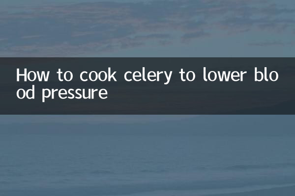 Wie man Sellerie kocht, um den Blutdruck zu senken