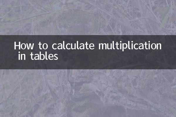 جدولوں میں ضرب کا حساب کیسے لگائیں
