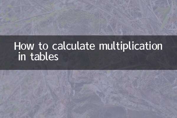 جدولوں میں ضرب کا حساب کیسے لگائیں