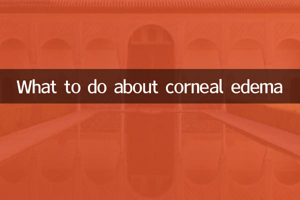 What to do about corneal edema