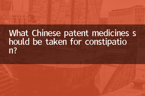 Welche chinesischen Patentarzneimittel sollten gegen Verstopfung eingenommen werden?