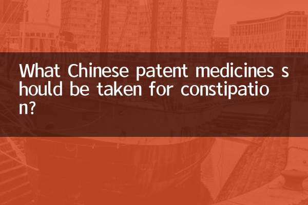 Welche chinesischen Patentarzneimittel sollten gegen Verstopfung eingenommen werden?