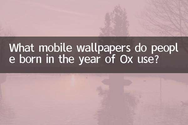 牛年生まれの人はどんな携帯の壁紙を使っていますか?