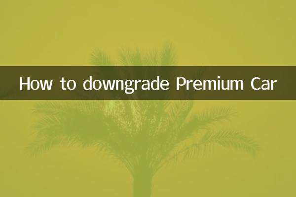 How to downgrade Premium Car