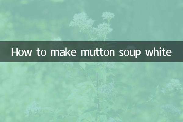 マトンスープの白い作り方