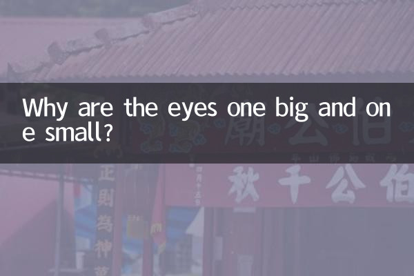 ¿Por qué los ojos son uno grande y otro pequeño?