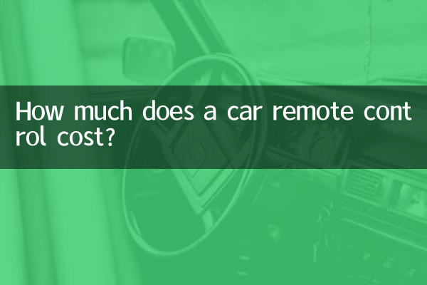 ¿Cuánto cuesta el mando a distancia de un coche?