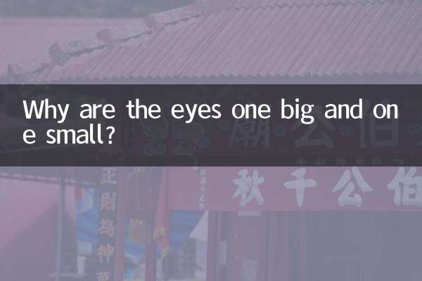 ¿Por qué los ojos son uno grande y otro pequeño?