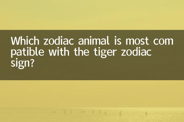 کون سا رقم جانور ٹائیگر رقم کے نشان کے ساتھ سب سے زیادہ مطابقت رکھتا ہے؟