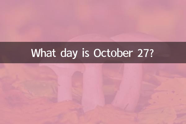 Que dia é 27 de outubro?