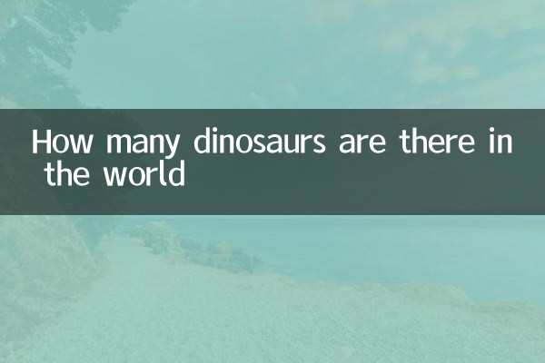 Quanti dinosauri ci sono nel mondo