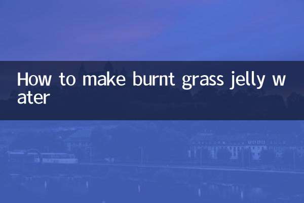 Wie man Geleewasser aus verbranntem Gras herstellt