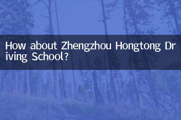 ¿Qué tal la escuela de manejo Zhengzhou Hongtong?
