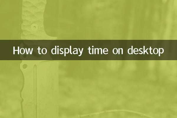 Comment afficher l'heure sur le bureau