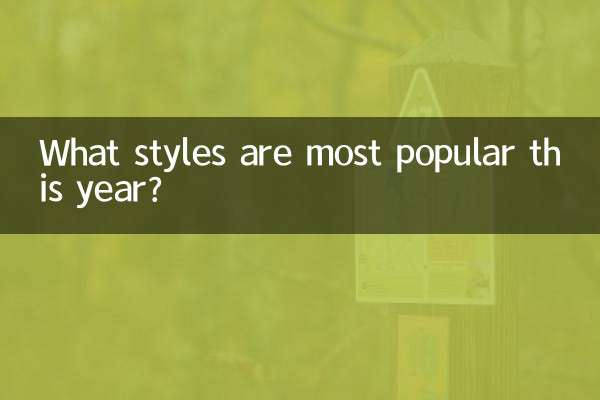 Какие стили наиболее популярны в этом году?