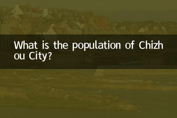 चिझोउ शहर की जनसंख्या कितनी है?