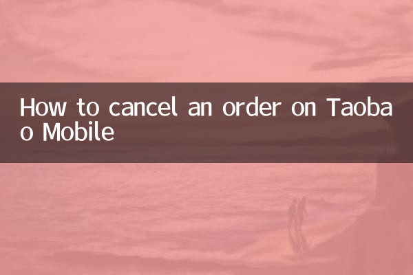 How to cancel an order on Taobao Mobile