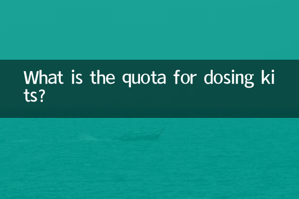 Qual è la quota per i kit di dosaggio?