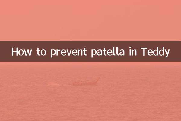 Comment prévenir la rotule chez Teddy