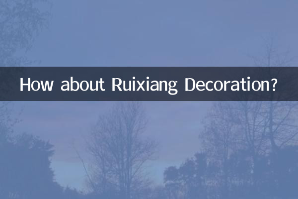 Et la décoration Ruixiang ?