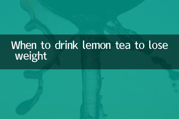 Wann sollte man Zitronentee trinken, um Gewicht zu verlieren?
