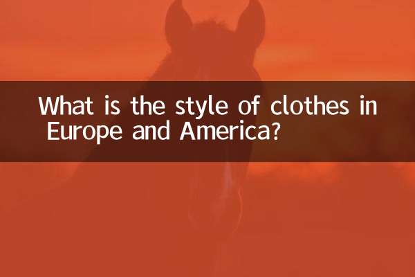 Qual è lo stile degli abiti in Europa e in America?