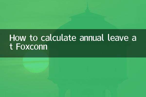Come calcolare le ferie annuali in Foxconn
