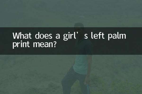 Cosa significa l'impronta del palmo sinistro di una ragazza?