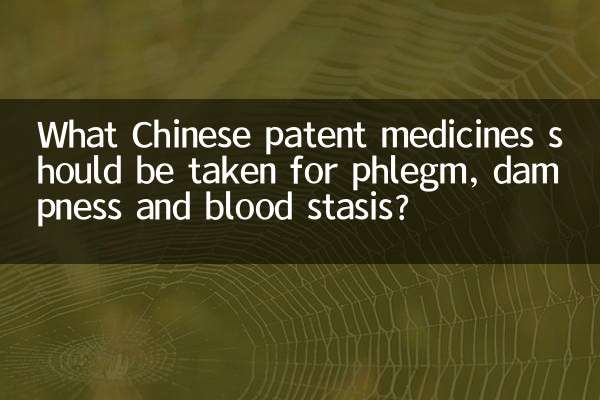 What Chinese patent medicines should be taken for phlegm, dampness and blood stasis?