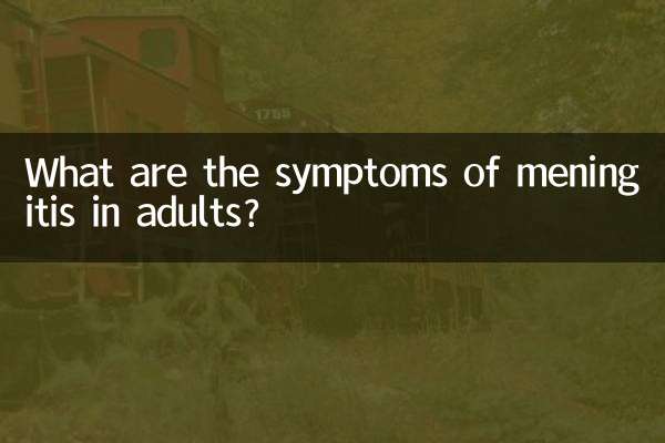 Was sind die Symptome einer Meningitis bei Erwachsenen?